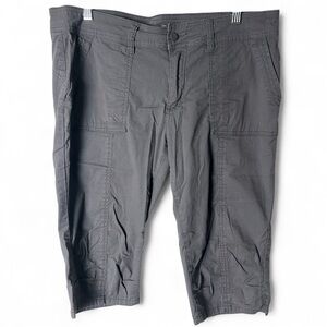 prAna – Women’s Organic Cotton Sustainable Bermuda Shorts Gray –‎ Sz. 14